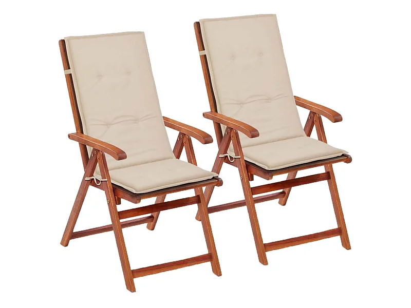 Lot de 2 coussins tissu crème 120 x 50 x 3 cm DEC021546