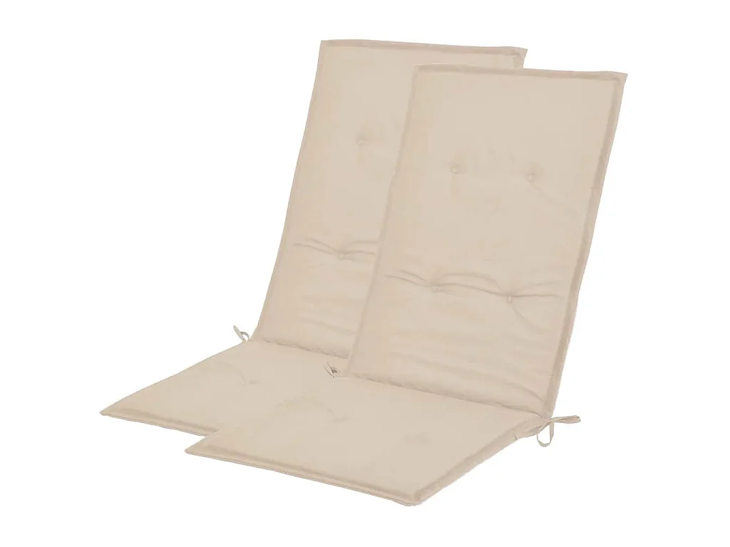 Lot de 2 coussins tissu crème 120 x 50 x 3 cm DEC021546