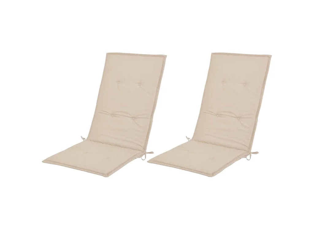 Lot de 2 coussins tissu crème 120 x 50 x 3 cm DEC021546