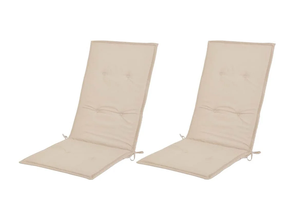 Lot de 2 coussins tissu crème 120 x 50 x 3 cm DEC021546