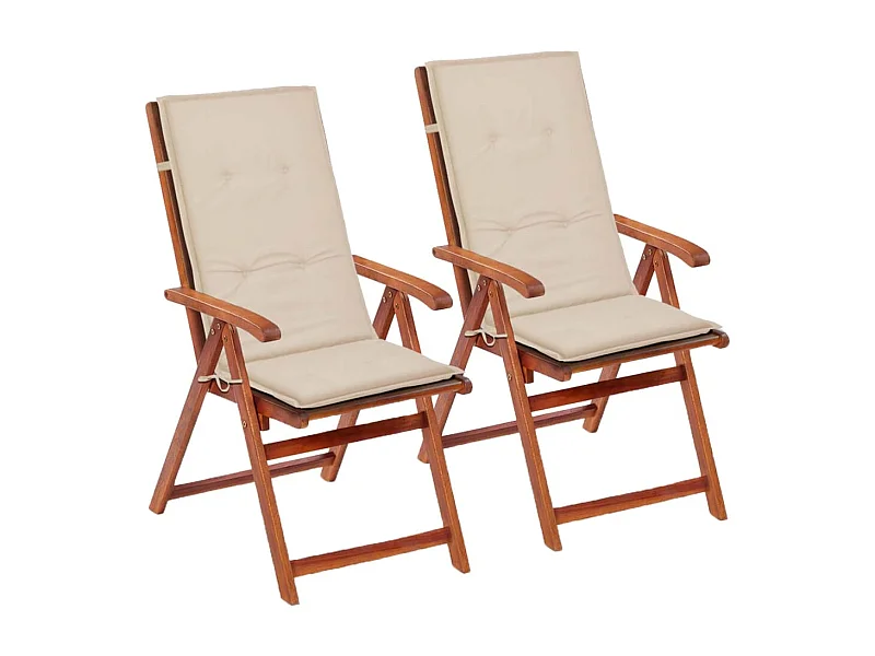 Lot de 2 coussins tissu crème 120 x 50 x 3 cm DEC021546