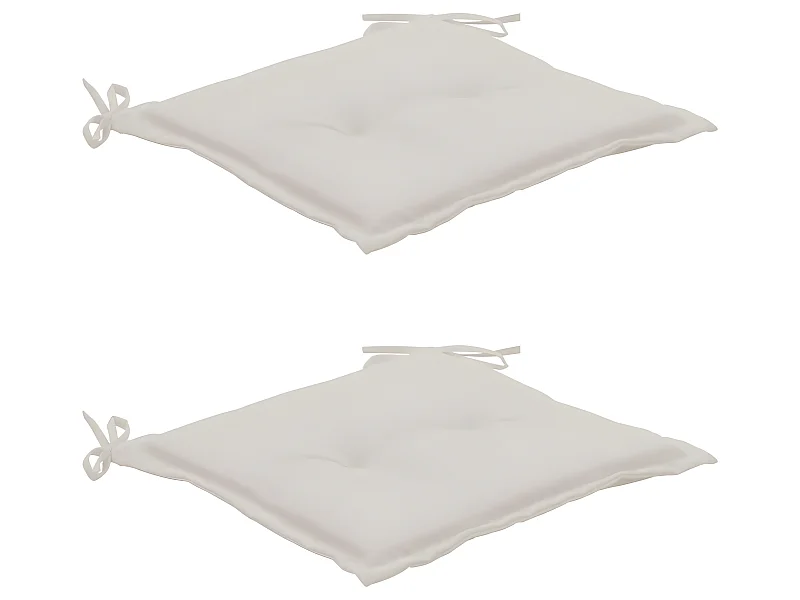 lot de 2 coussins crème 50 x 50 x 3 cm DEC021727