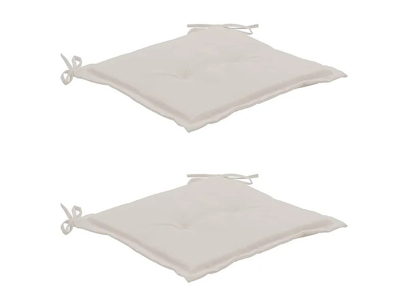 lot de 2 coussins crème 50 x 50 x 3 cm DEC021727