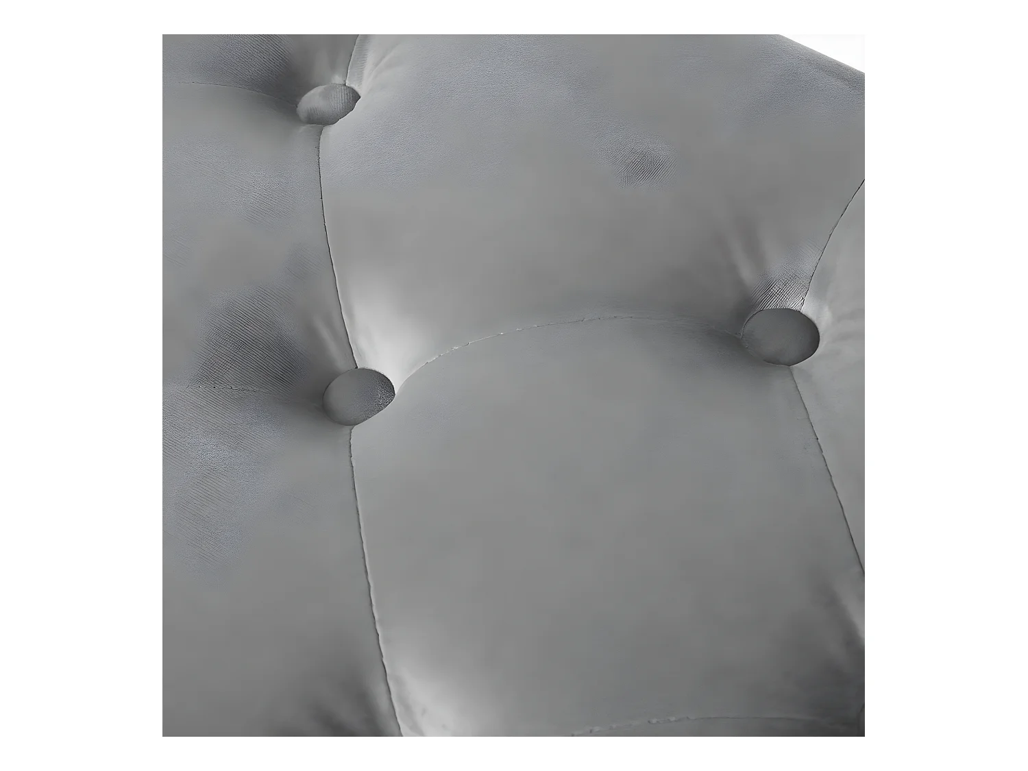 Banc banquette rembourré capitonné métal grise 113 x 38 x 42 cm BAN09008