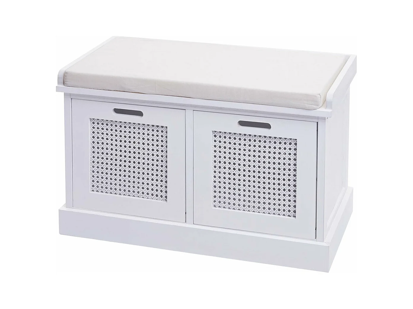 Banc banquette en bois effet bois blanche 75 x 40 x 47 cm BAN04054