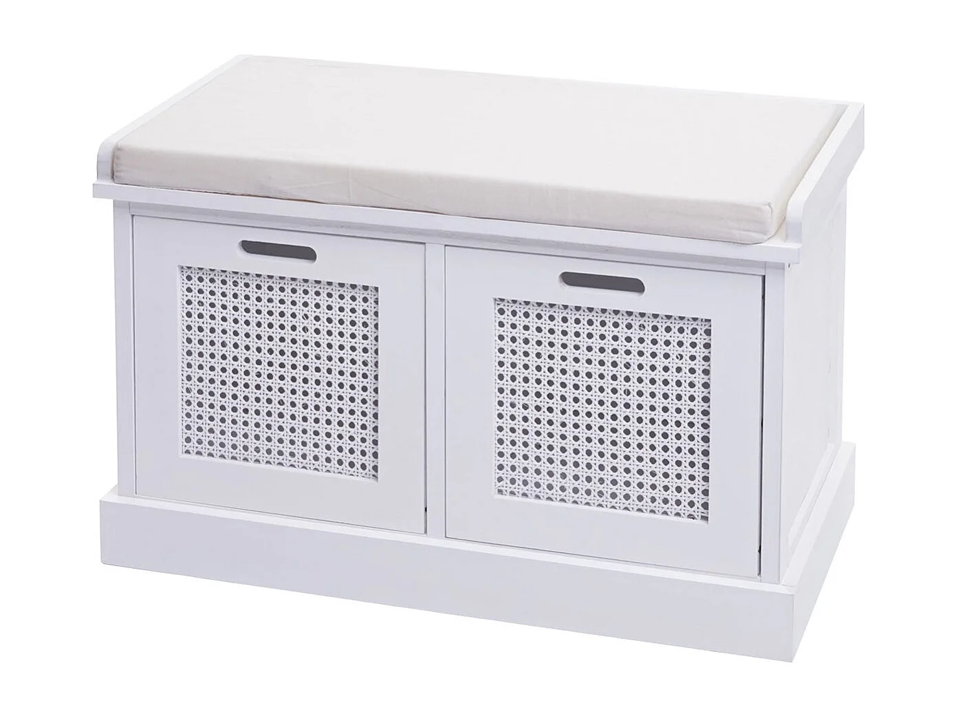 Banc banquette en bois effet bois blanche 75 x 40 x 47 cm BAN04054