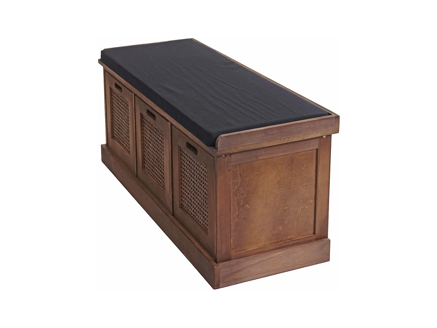 Banc banquette en bois effet bois marron 47 x 110 x 40 cm BAN04053