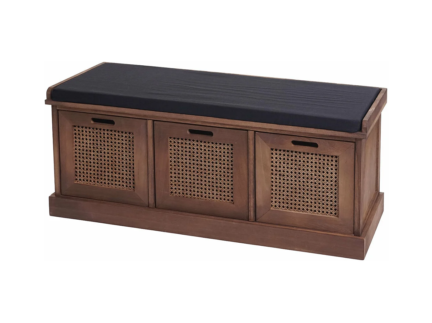 Banc banquette en bois effet bois marron 47 x 110 x 40 cm BAN04053