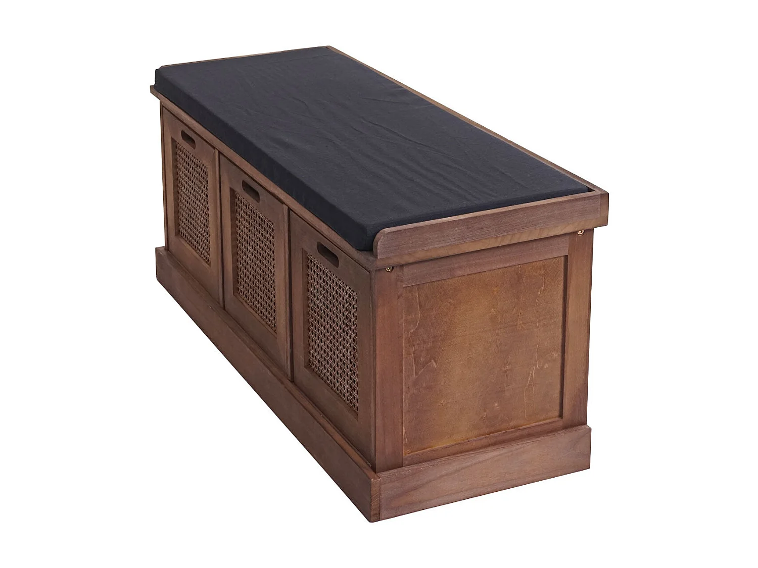 Banc banquette en bois effet bois marron 47 x 110 x 40 cm BAN04053