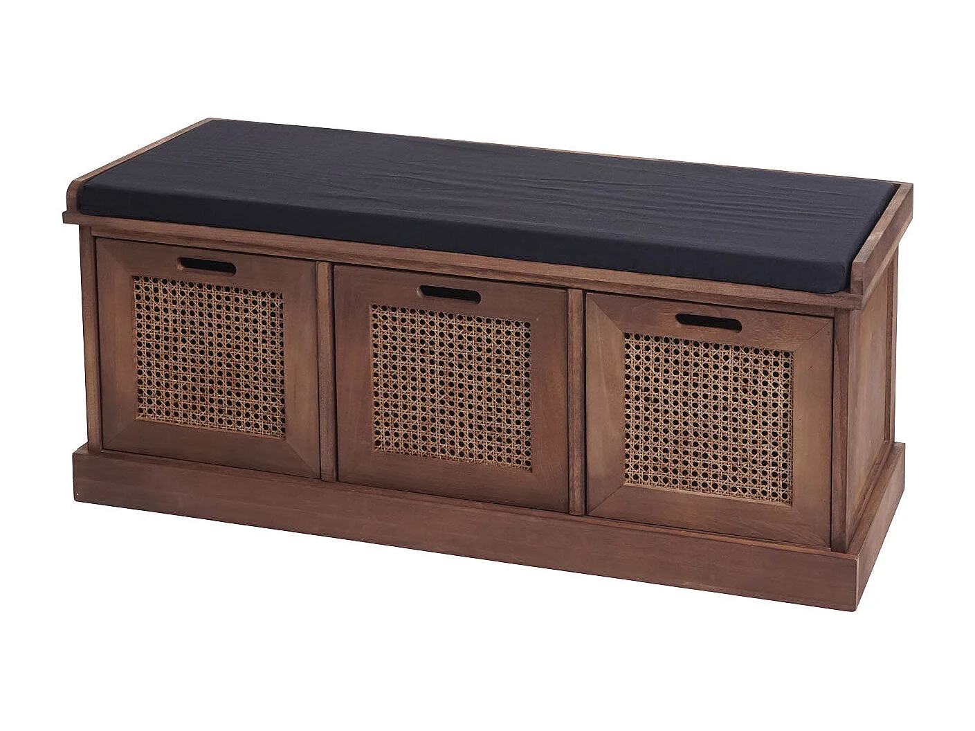 Banc banquette en bois effet bois marron 47 x 110 x 40 cm BAN04053