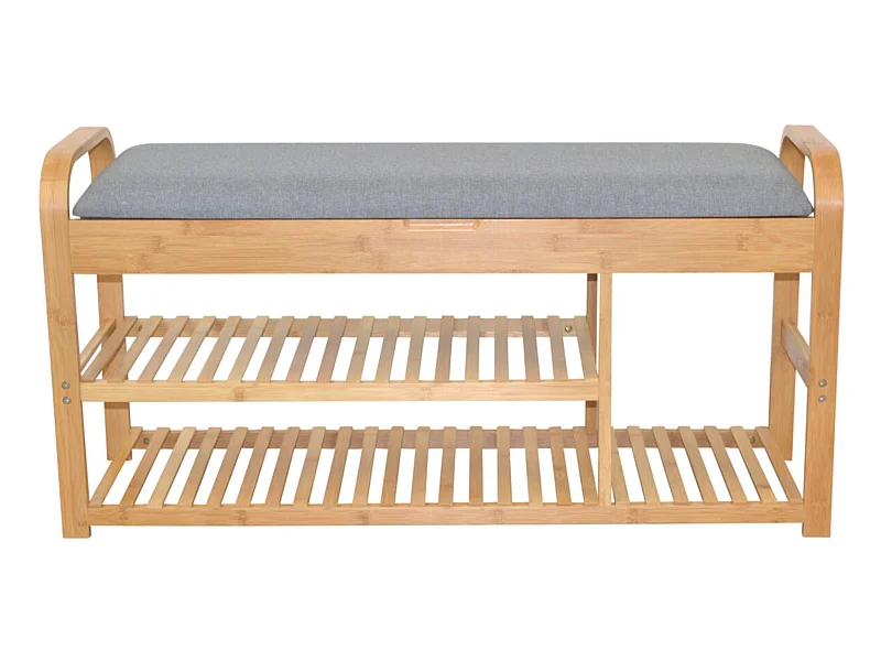 Banc banquette en bambou bambou marron 100 x 33 x 50 cm 05_0000669