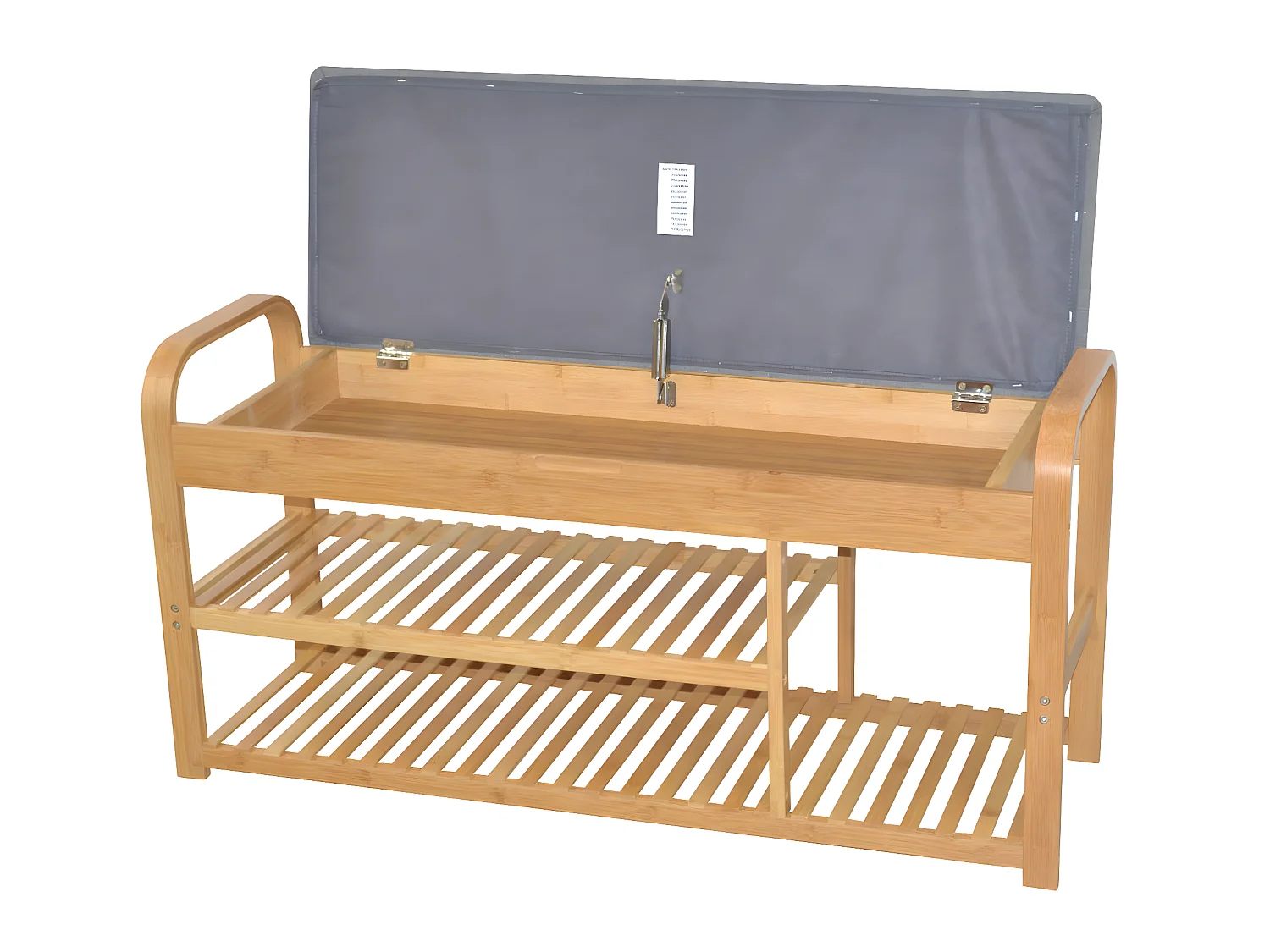 Banc banquette en bambou bambou marron 100 x 33 x 50 cm 05_0000669