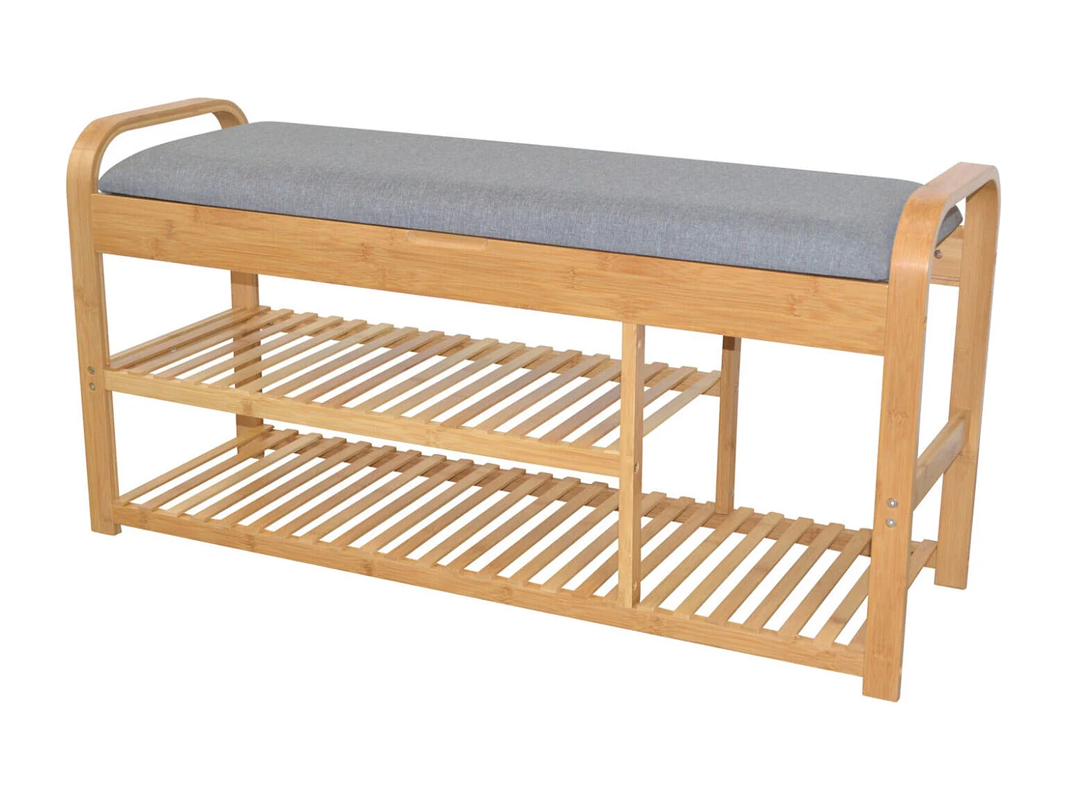 Banc banquette en bambou bambou marron 100 x 33 x 50 cm 05_0000669
