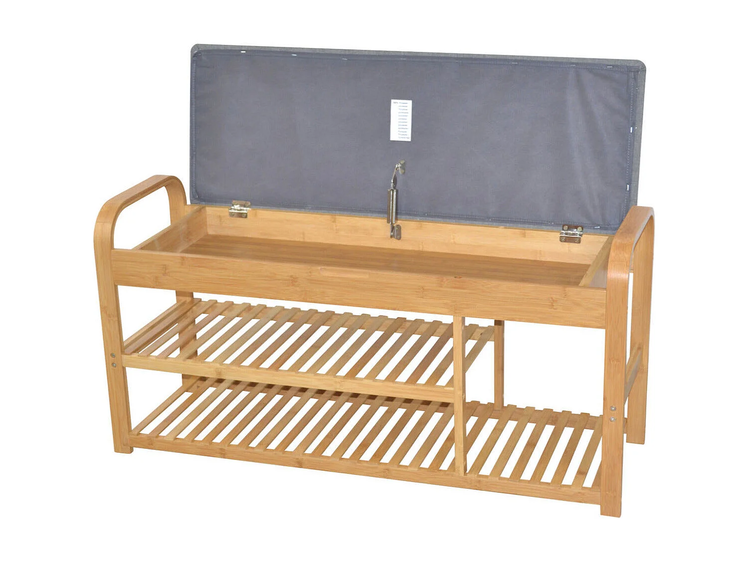 Banc banquette en bambou bambou marron 100 x 33 x 50 cm 05_0000669