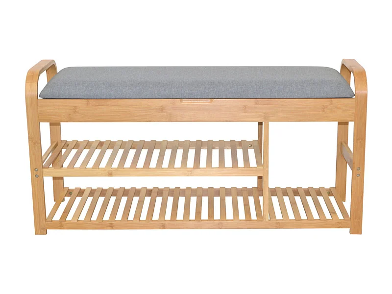 Banc banquette en bambou bambou marron 100 x 33 x 50 cm 05_0000669