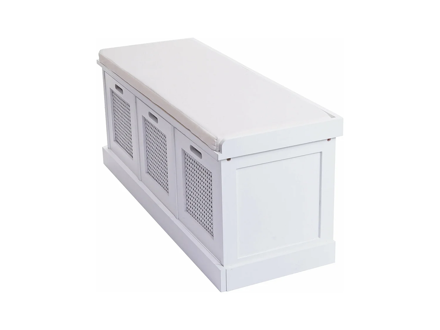Banc banquette en bois effet bois blanche 110 x 40 x 47 cm BAN04052