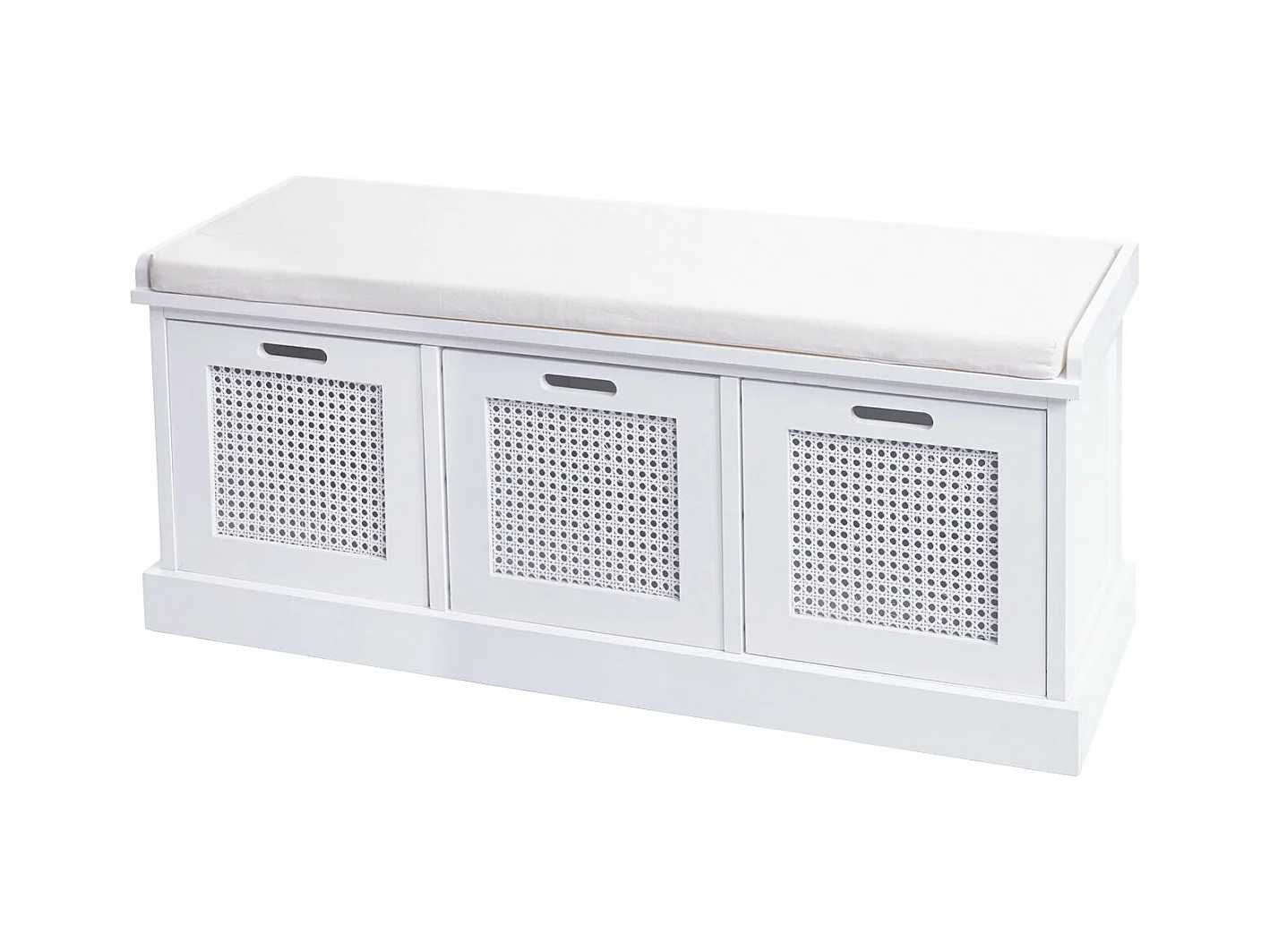 Banc banquette en bois effet bois blanche 110 x 40 x 47 cm BAN04052