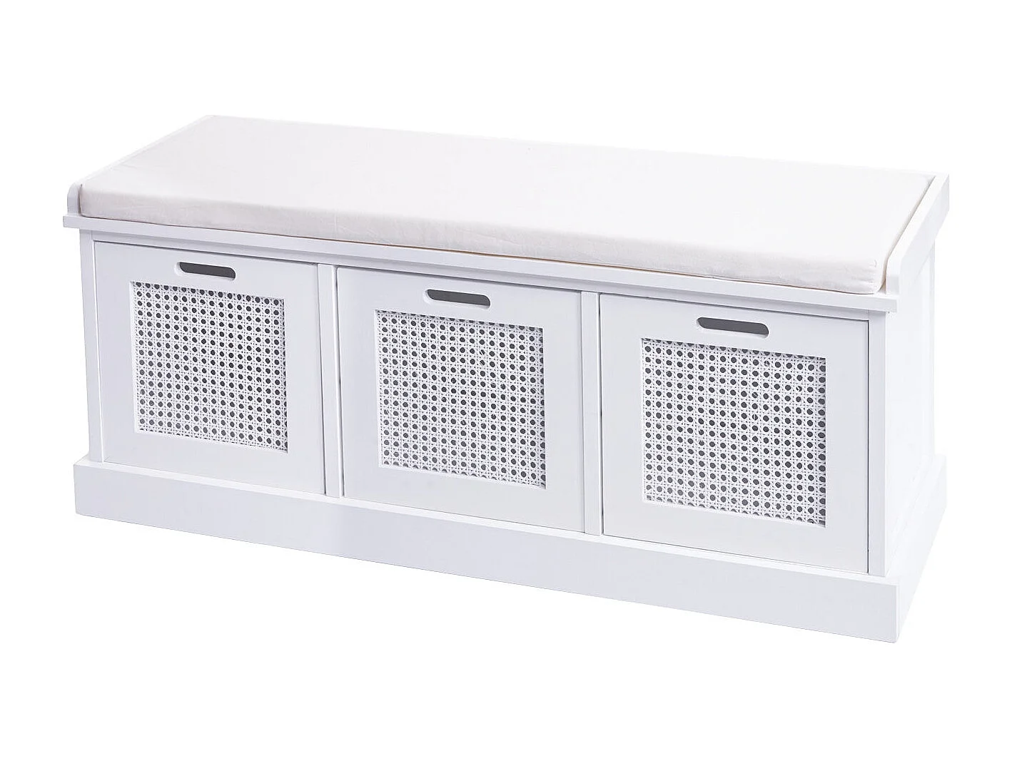 Banc banquette en bois effet bois blanche 110 x 40 x 47 cm BAN04052