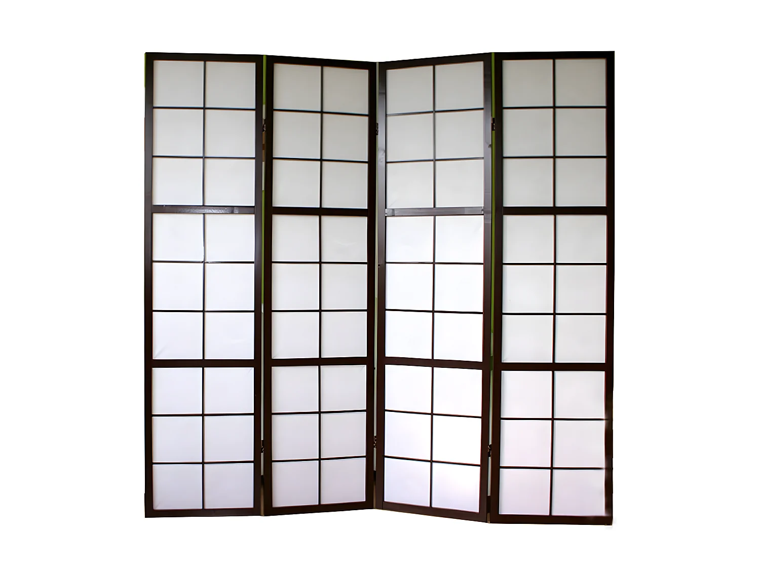 Paravent 4 panneaux pans bois marron 176 x 2.2 x 175 cm PAR06038