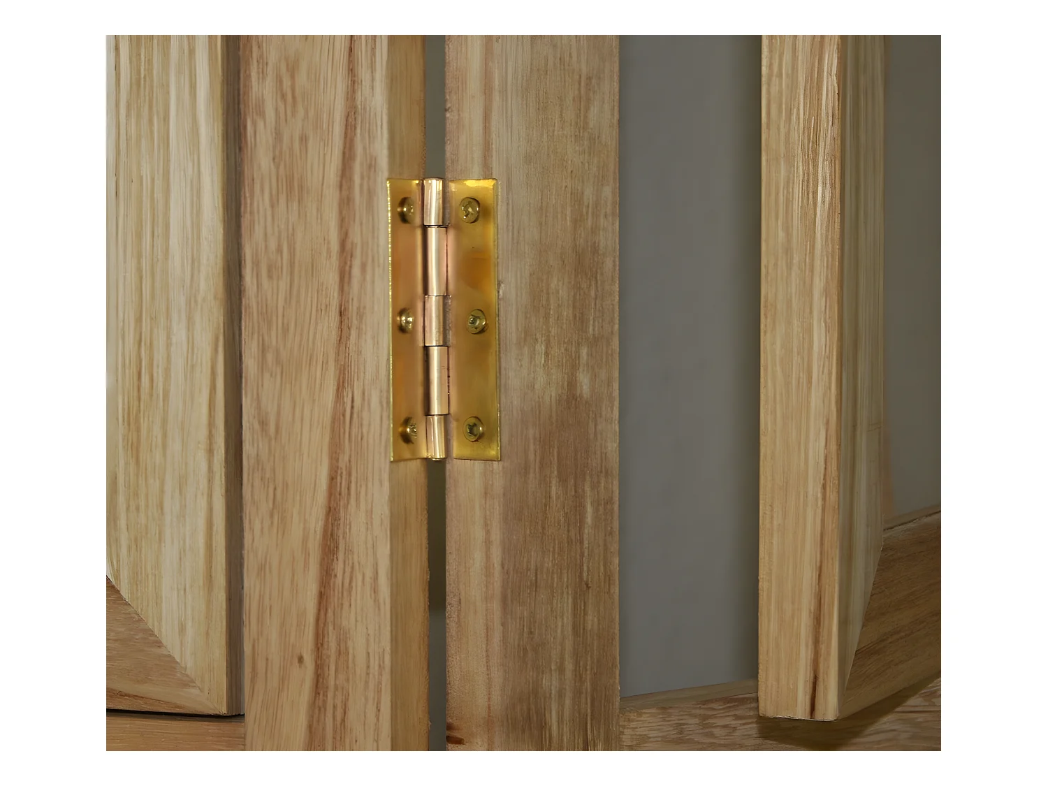 Paravent 3 panneaux en bois marron 93 x 2 x 161 cm PAR06032