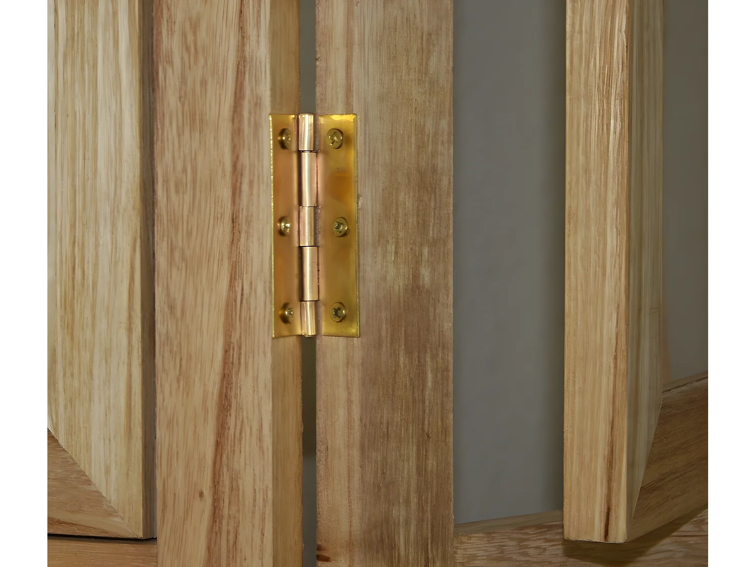 Paravent 3 panneaux en bois marron 93 x 2 x 161 cm PAR06032