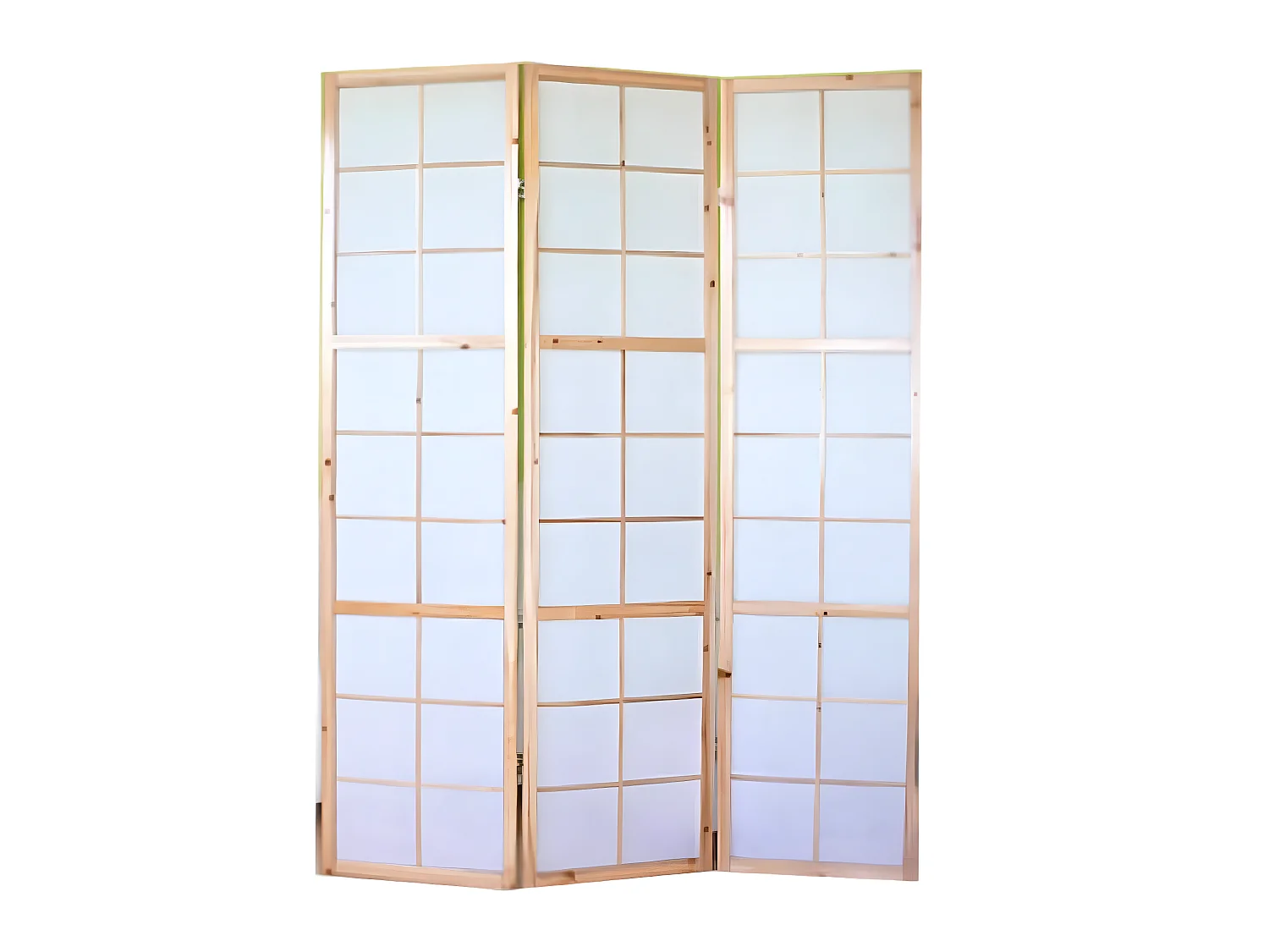 Paravent 3 panneaux pans bois marron 132 x 2.2 x 175 cm PAR06033