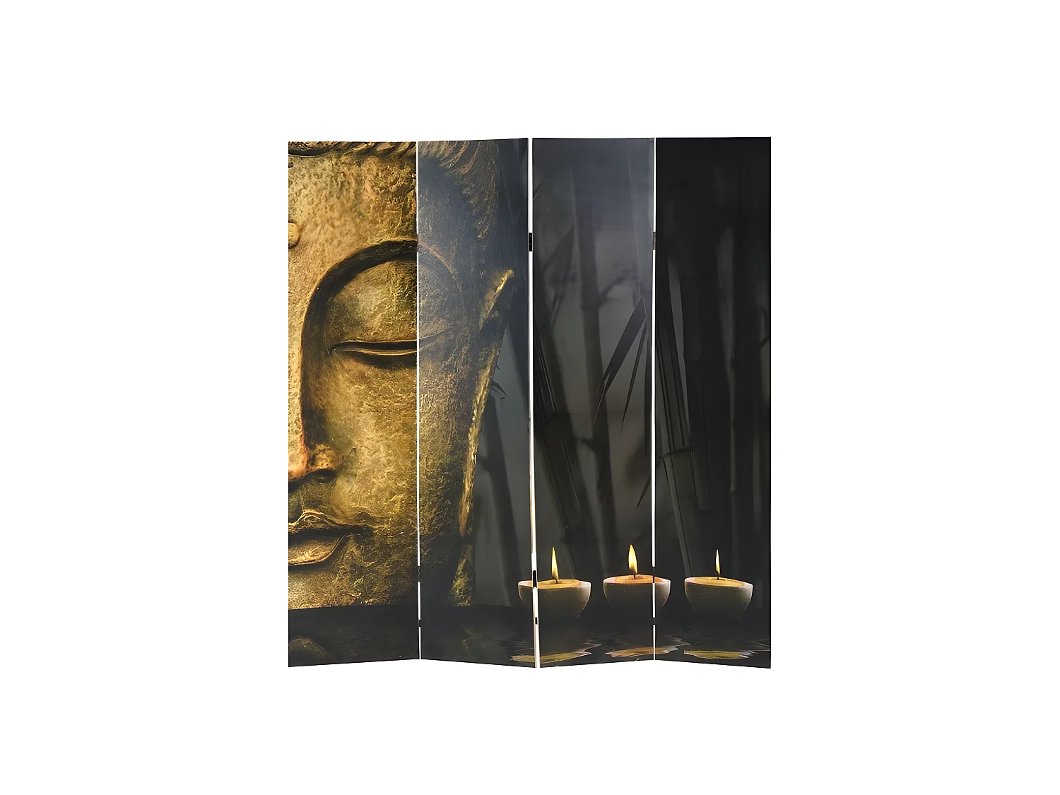 Paravent 4 panneaux pans 160 x 2.5 x 180 cm PAR04022