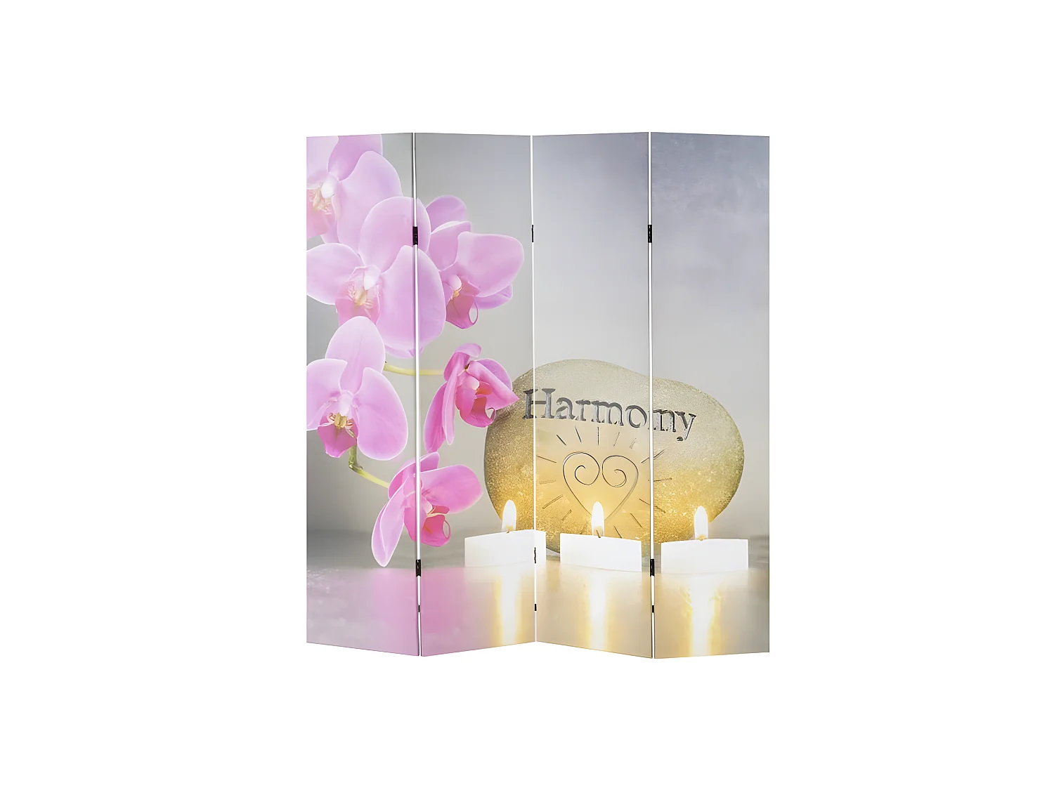 Paravent 4 panneaux pans 160 x 2.5 x 180 cm PAR04022