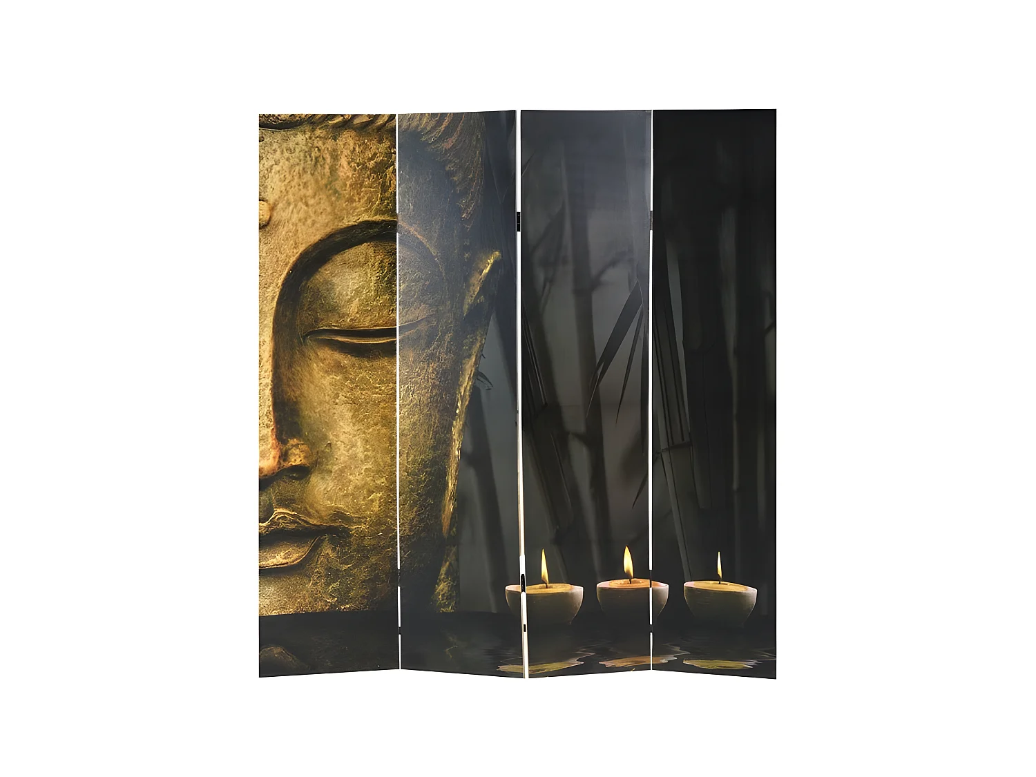 Paravent 4 panneaux pans 160 x 2.5 x 180 cm PAR04022