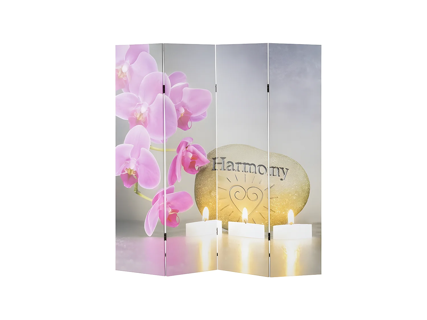 Paravent 4 panneaux pans 160 x 2.5 x 180 cm PAR04022