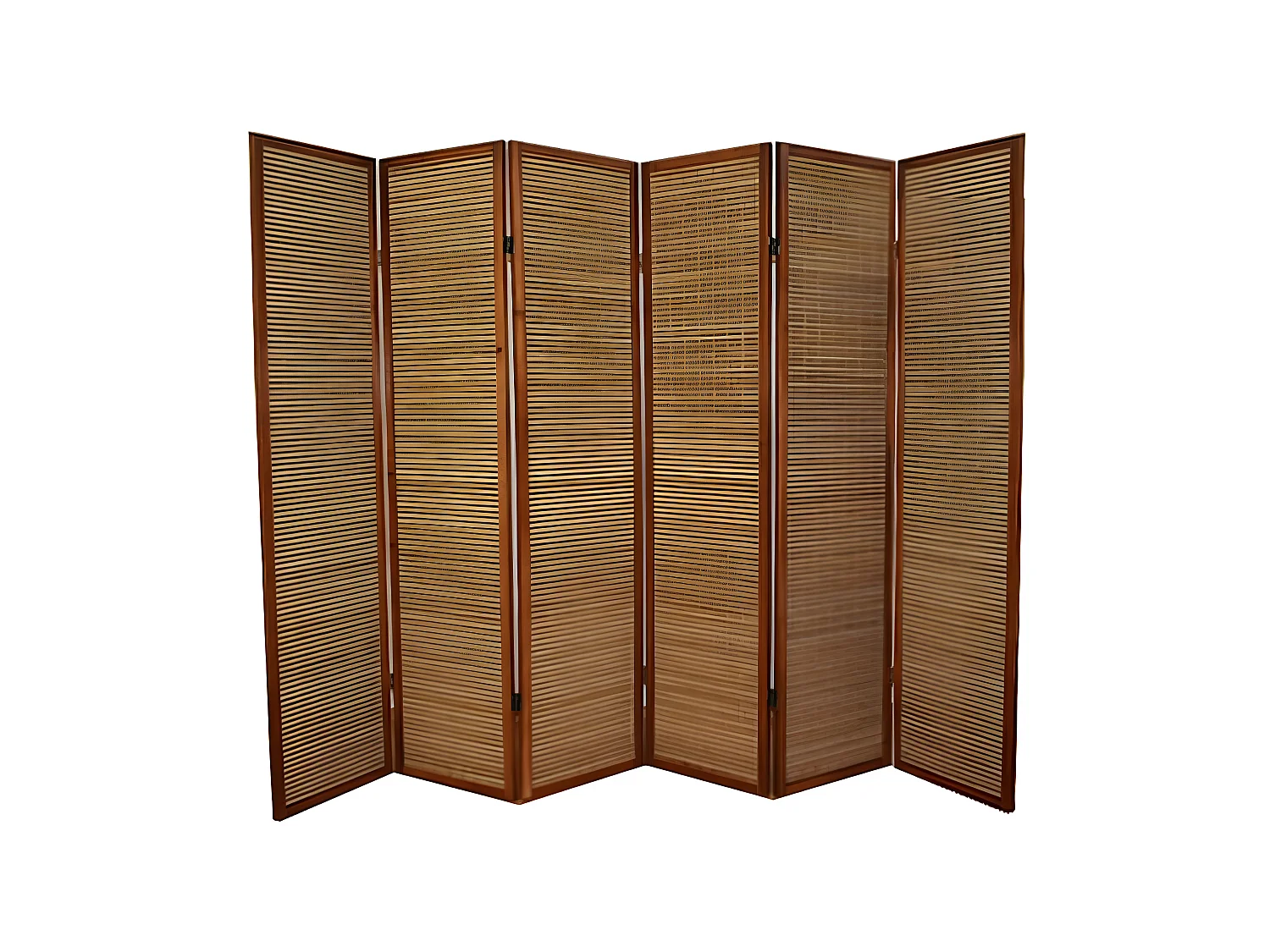 Paravent 6 panneaux marron bois marron 264 x 44 x 175 cm PAR06069