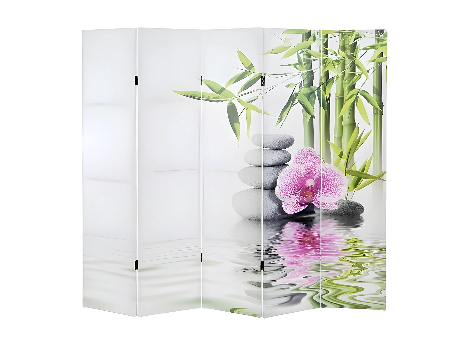 Paravent 5 panneaux pans 200 x 2.5 x 180 cm PAR04010