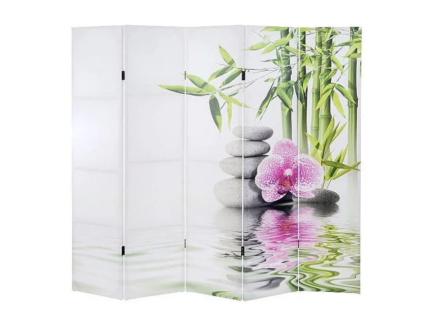 Paravent 5 panneaux pans 200 x 2.5 x 180 cm PAR04010