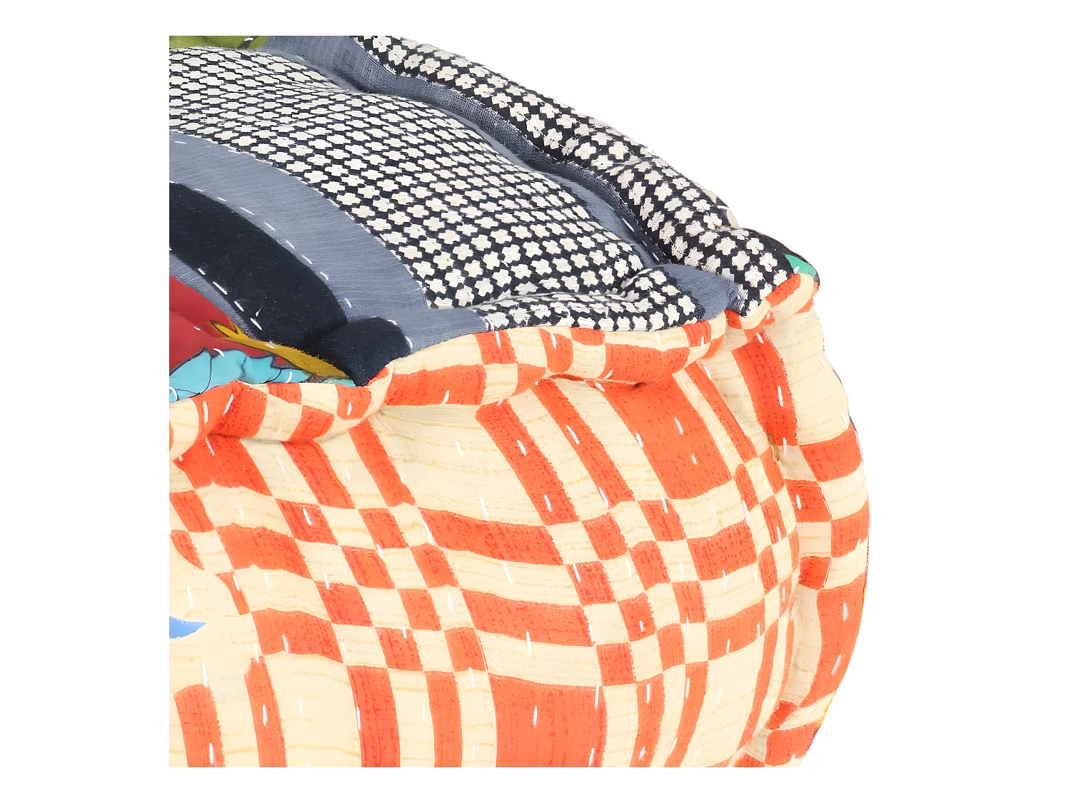 Coussin de sol pouf tissu 60 x 70 x 51 cm DEC021298