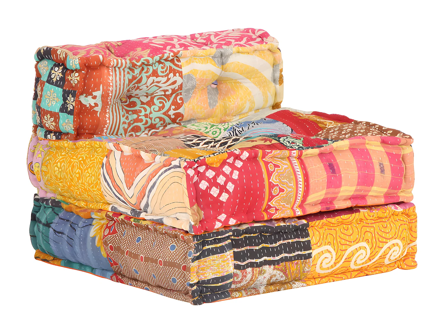 Coussin de sol pouf tissu 60 x 70 x 51 cm DEC021298