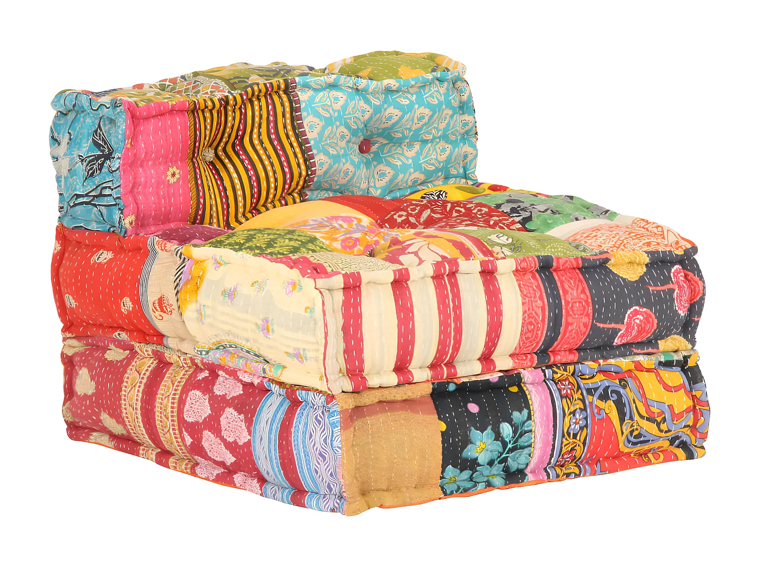 Coussin de sol pouf tissu 60 x 70 x 51 cm DEC021298