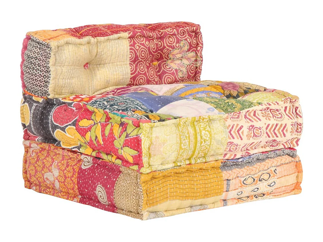 Coussin de sol pouf tissu 60 x 70 x 51 cm DEC021298
