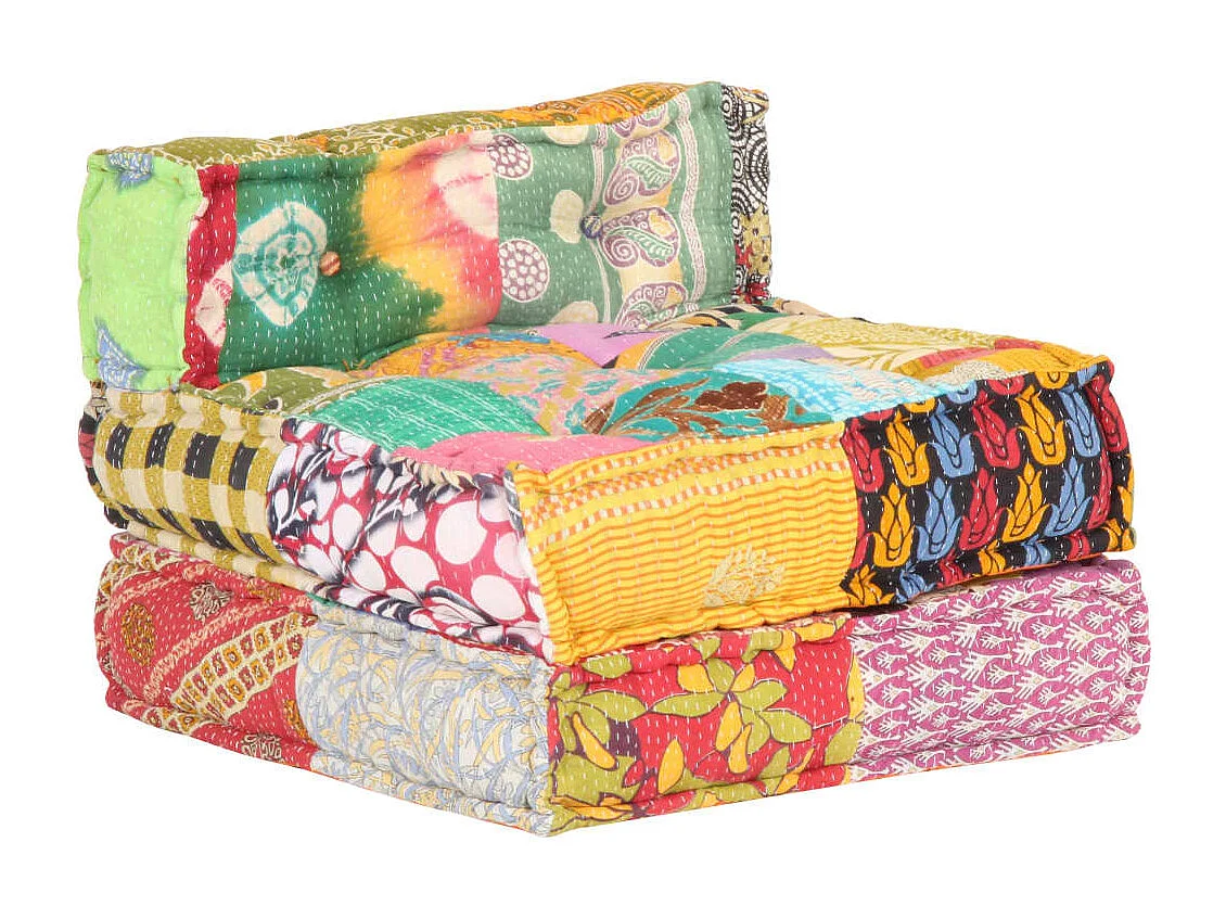 Coussin de sol pouf tissu 60 x 70 x 51 cm DEC021298