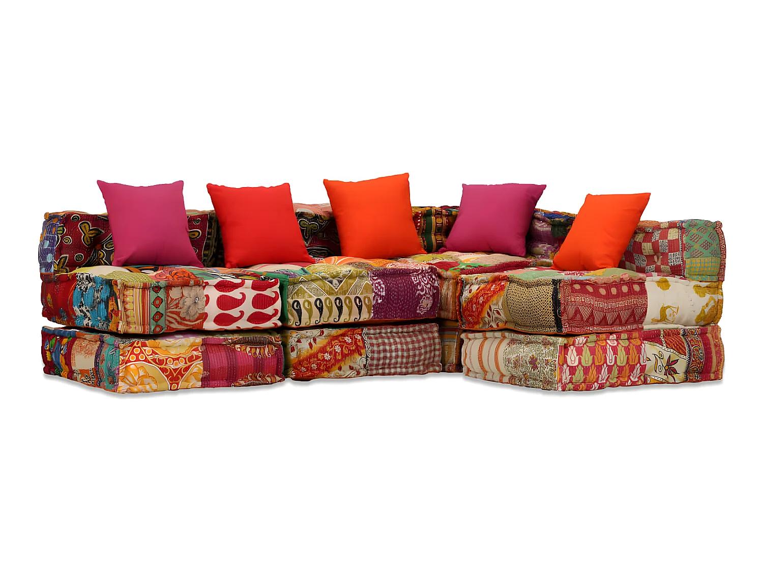 Coussins canapé de sol tissu 200 x 132 x 58 cm DEC021225