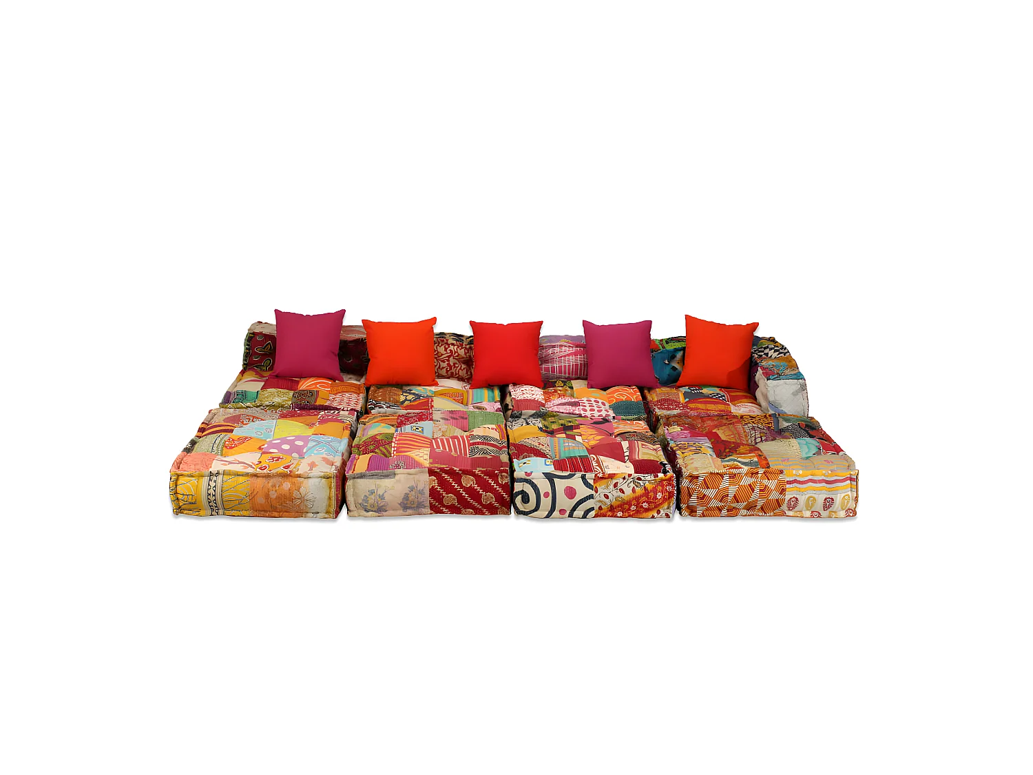 Coussins canapé de sol tissu 200 x 132 x 58 cm DEC021225