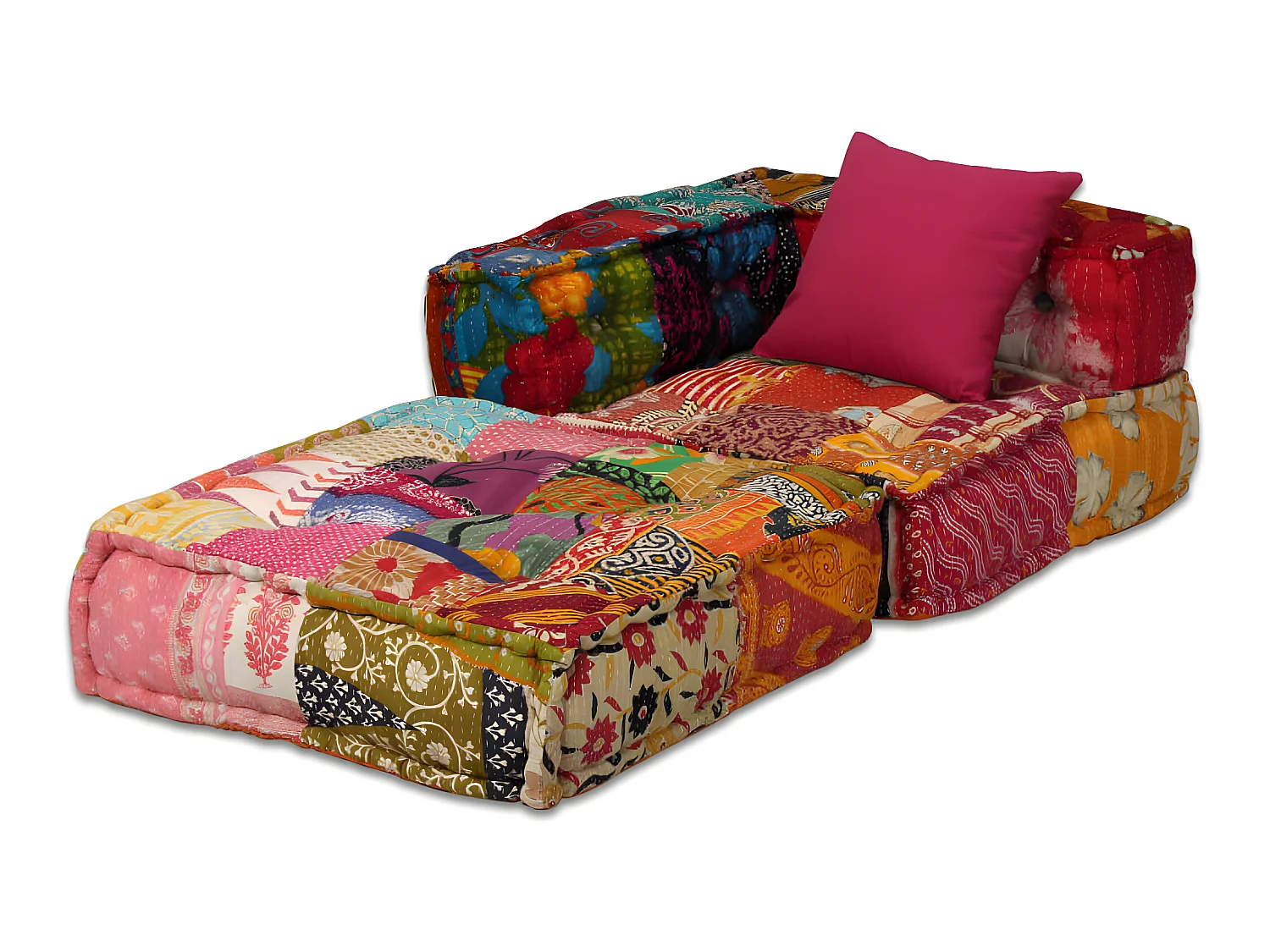 Coussins canapé de sol tissu 200 x 132 x 58 cm DEC021225