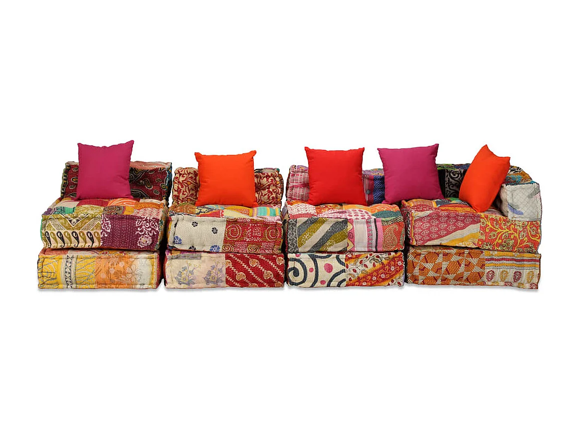 Coussins canapé de sol tissu 200 x 132 x 58 cm DEC021225