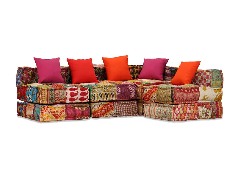 Coussins canapé de sol tissu 200 x 132 x 58 cm DEC021225