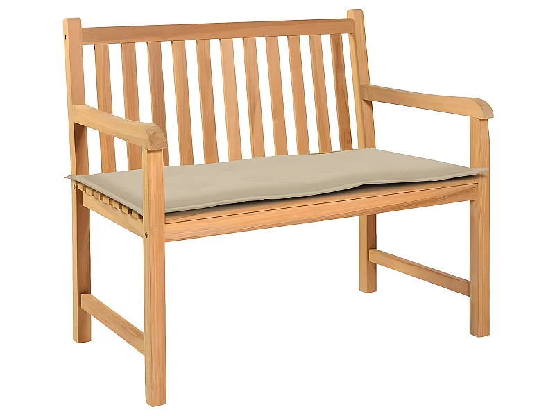 Coussin de banc de beige 120 x 50 x 3 cm DEC021754