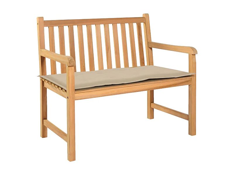 Coussin de banc de beige 120 x 50 x 3 cm DEC021754