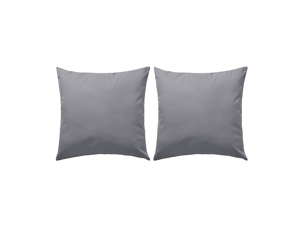 Lot de 2 coussins grise 45 x 45 x 3 cm DEC020102
