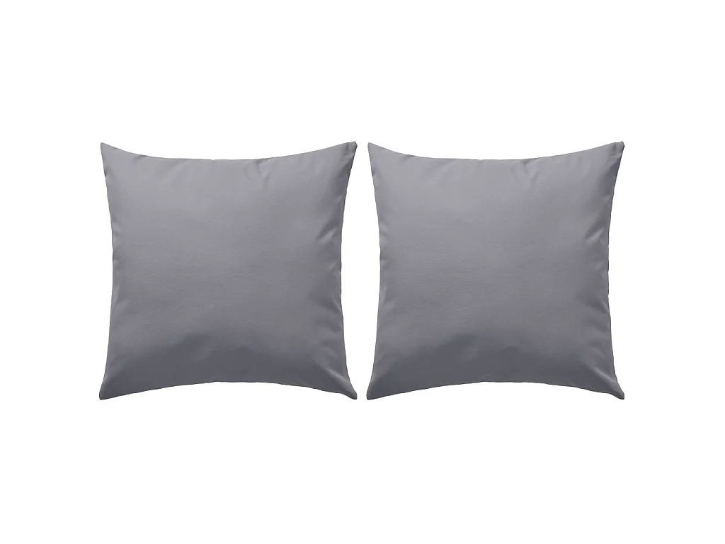 Lot de 2 coussins grise 45 x 45 x 3 cm DEC020102