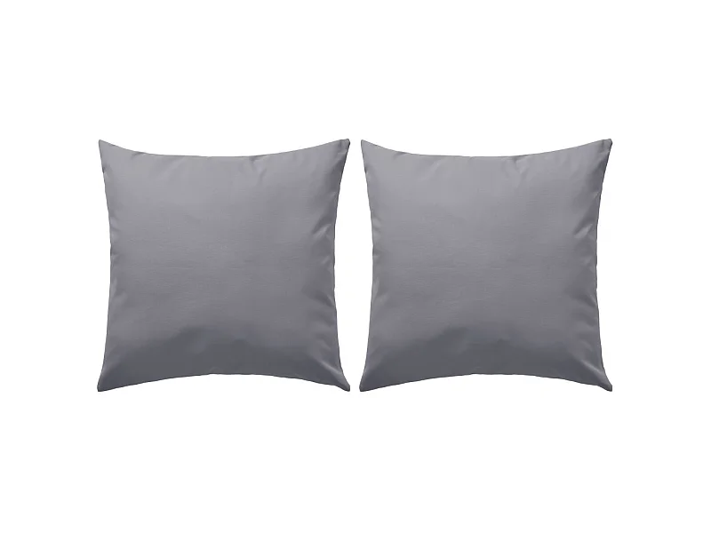 Lot de 2 coussins grise 45 x 45 x 3 cm DEC020102