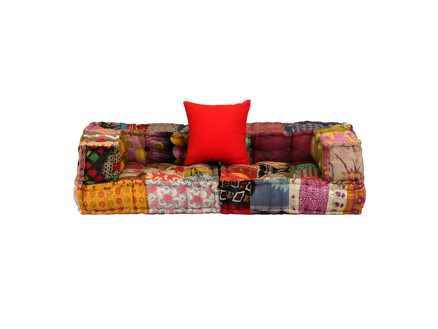 Coussins de sol poufs tissu 140 x 70 x 85 cm DEC021231