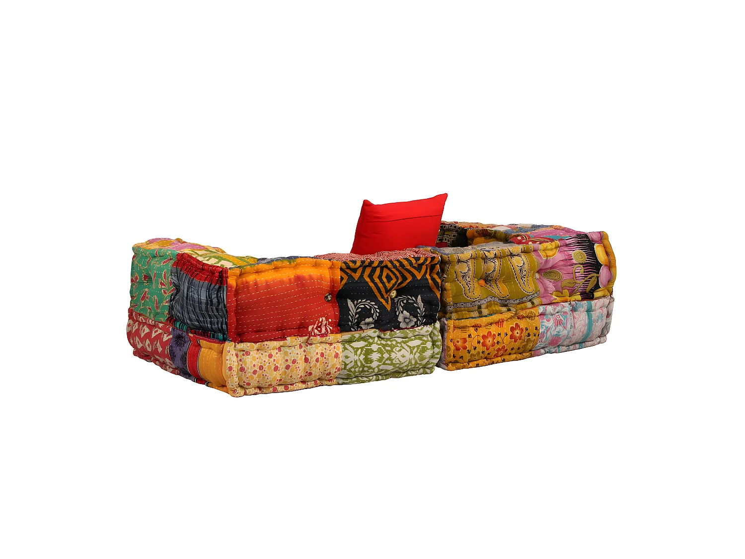 Coussins de sol poufs tissu 140 x 70 x 85 cm DEC021231